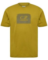 C.P. Company - Block Logo Regular Fit T-Shirt - Lyst