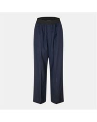 Balenciaga - Pinstripe High Rise Relaxed Fit Wide Leg Trousers - Lyst