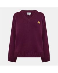Ganni - Wool Mix V-Neck Jumper - Lyst