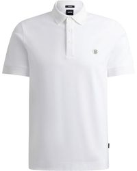 BOSS - Mercerised Cotton Double B Logo Polo - Lyst