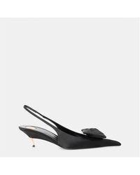 Saint Laurent - Satin Dakota Slingback Pumps 50 - Lyst