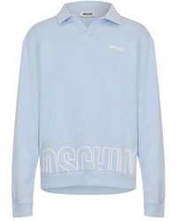 Moschino - Long Sleeve Polo Shirt - Lyst