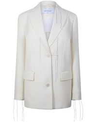 Off-White c/o Virgil Abloh - Wool Stitching Tomboy Softshell Jacket - Lyst