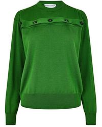 Bottega Veneta - Structured Crew Neck Jumper - Lyst
