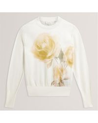 Ted Baker - Long Sleeve Printed Front Sweatshirt - Lyst