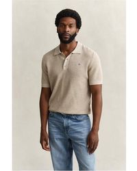 GANT - Short Sleeve Polo Shirt - Lyst