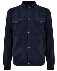 Brioni - Long Sleeve Button 4 Pocket Denim Jacket - Lyst