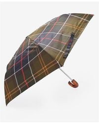 Barbour - Tartan Small Wooden Handle Umbrella - Lyst