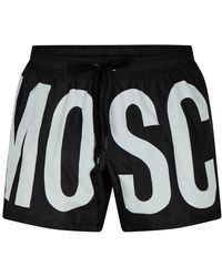 Moschino - Logo Maxi Print Swim Shorts - Lyst