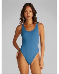 Calvin Klein - Scoop Back One Piece Swimsuit - Lyst