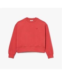 Lacoste - Oversized Cotton Sweatshirt - Lyst