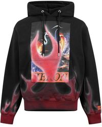 Heron Preston - Flame Print Cotton Hoodie - Lyst