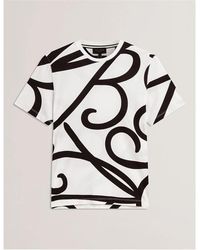 Ted Baker - Tb Script Regular Fit T-Shirt - Lyst