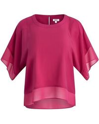 DKNY - Short Sleeve Blouse - Lyst