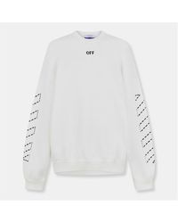 Off-White c/o Virgil Abloh - Arrows Cotton Long Sleeve Crew Neck Sweatshirt - Lyst