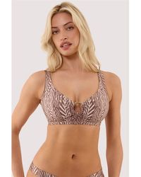 Wolf & Whistle - Raquel Crop Bikini Top With Tortoise S - Lyst