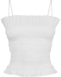 ANDAMANE - Suri Smock Tube Bandeau Top - Lyst
