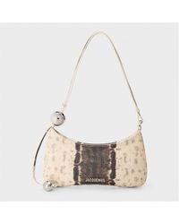 Jacquemus - Beaded Cotton Le Bisou Perle Shoulder Bag - Lyst