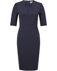 BOSS - Daleno Wrap Dress - Lyst