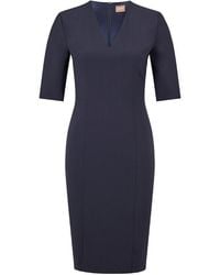 BOSS - Daleno Wrap Dress - Lyst