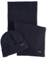 Barbour - Carlton Fleck Beanie & Scarf Gift Set - Lyst