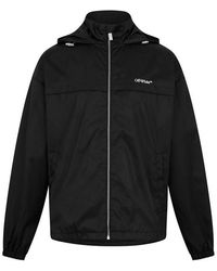 Off-White c/o Virgil Abloh - Bookish Embroidered Logo Long Sleeve Windbreaker - Lyst