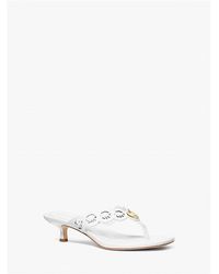 MICHAEL Michael Kors - Janie Mid Thong Heeled Mules - Lyst