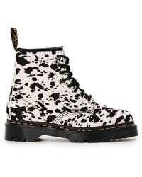 Dr. Martens - 1460 Bex Dalmatian Hair On Leather Boots - Lyst