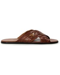 Prada - Flat Sandals - Lyst