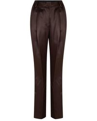 Tom Ford - Silk Pleat Straight Leg Trousers - Lyst