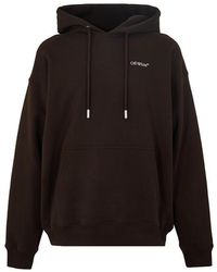 Off-White c/o Virgil Abloh - Off Oversize Hooded Neck Drop Shoulder Sweatshirt - Lyst