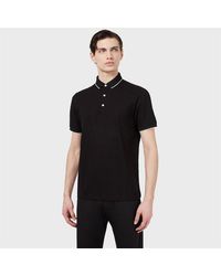 Emporio Armani - All-Over Eagle Short Sleeve Polo Shirt - Lyst