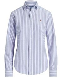 Ralph Lauren - Charlotte Stripe Long Sleeve Oxford Shirt - Lyst