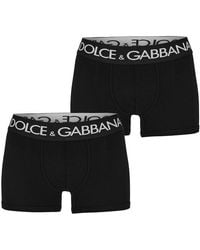 Dolce & Gabbana - Large Text 2 Pack Boxers - Lyst