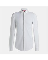 HUGO - Kenno Long-Sleeve Plain Shirt - Lyst