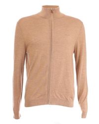 GANT - Extrafine Merino Wool Zip Cardigan - Lyst