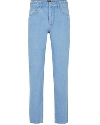 BOSS - Taber Edge Straight Leg Jeans - Lyst