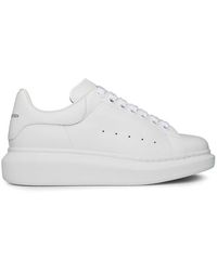 McQueen - Logo Print Leather Oversized Trainers - Lyst