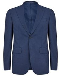 Richard James - Wilder Navy Tailored Fit Suit Jacket - Lyst