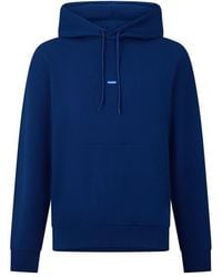 HUGO - Long Sleeve Hoodie With Logo Detail (Nalonso) - Lyst