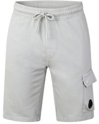 C.P. Company - Micro Lens Fleece Jogger Shorts - Lyst