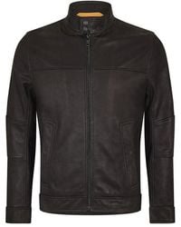 BOSS - Josep11 Leather Jacket - Lyst
