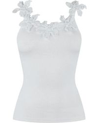 Valentino - Embroidered Cotton Jersey Top - Lyst