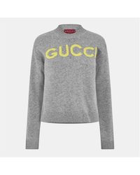 Gucci - Logo Knit Crew Neck Jumper - Lyst