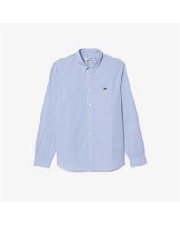 Lacoste - Regular-Fit Striped Cotton Shirt - Lyst