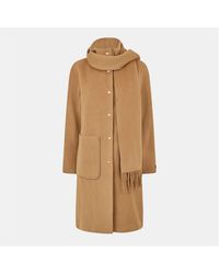 Donna Karan - Dkaran Scarf Draped Overcoat - Lyst