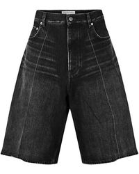Balenciaga - Denim Shorts - Lyst