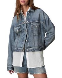 Rag & Bone - Trucker Button-Through Denim Jacket - Lyst