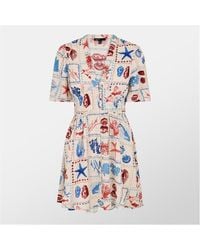 Nobody's Child - Cream Shell Print Starlight Mini Dress - Lyst