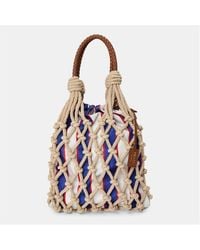 Prada - Noue Medium Cotton Macrame Tote Bag - Lyst